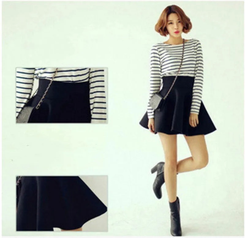 High-waist flared mini skirt - Girl Season Boutique